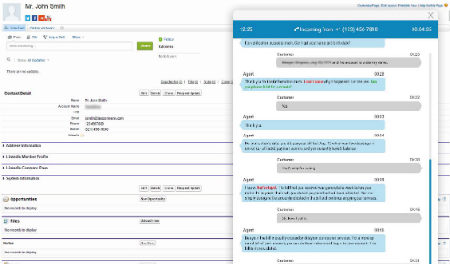 Salesforce Widget with Call Analytics