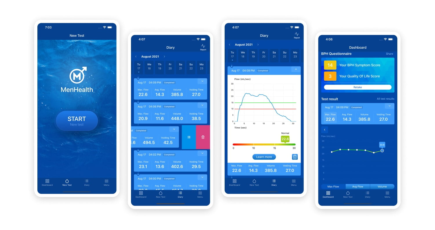 MenHealth: Urine Flow Test Native Mobile Apps Design